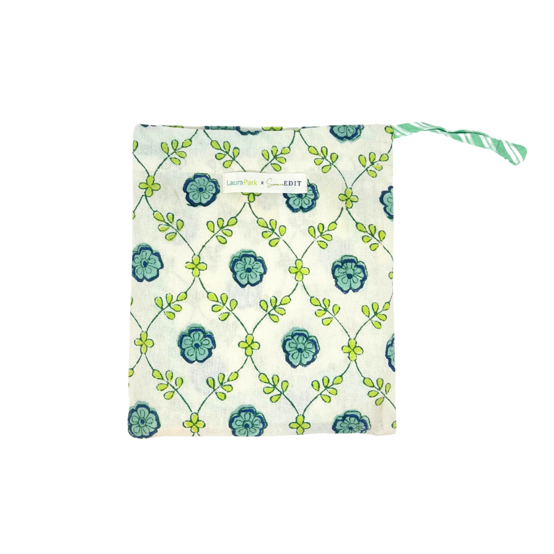 Green Orchid Canvas Coasters - (Set of 4)