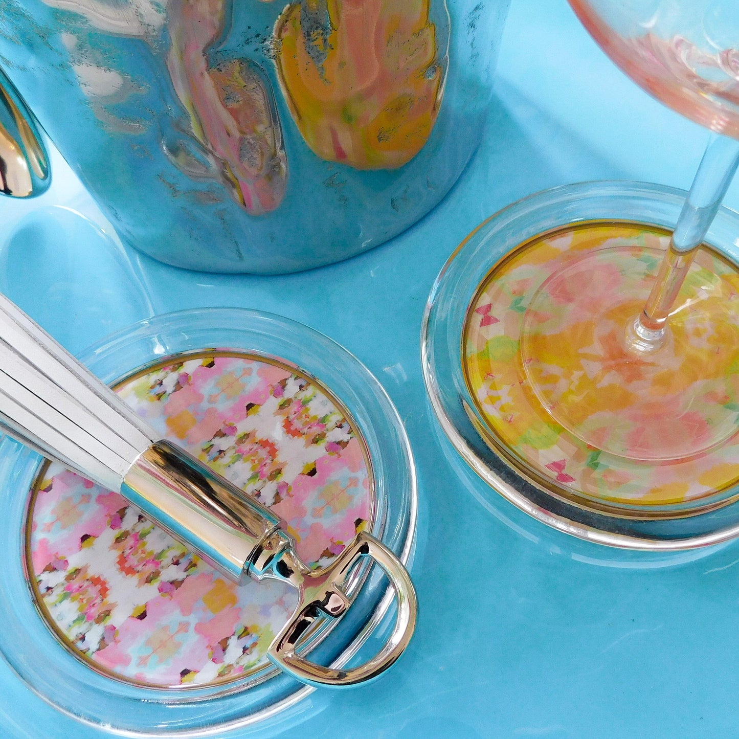 Pink Large Glass Coaster