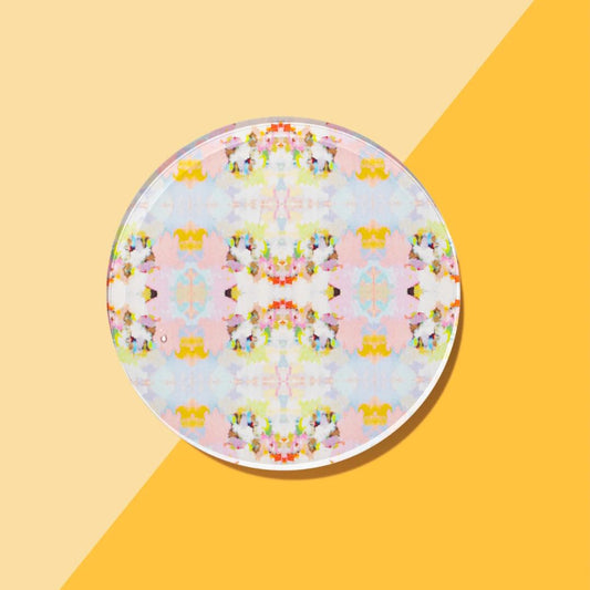 Pink Acrylic Coasters  Set of 2
