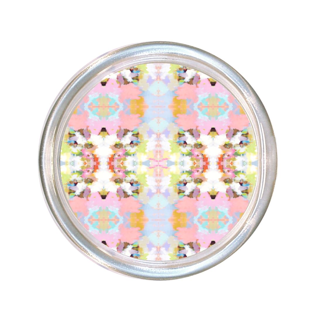 Large Pink Flower Sea Glass Coaster