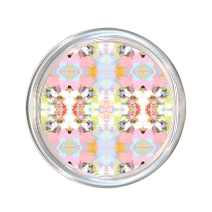 Large Pink Flower Sea Glass Coaster