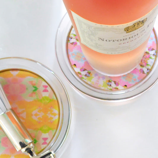 Pink Large Glass Coaster