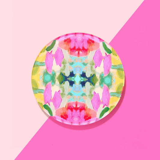 Pink Paradise Acrylic Coasters, Set of 2